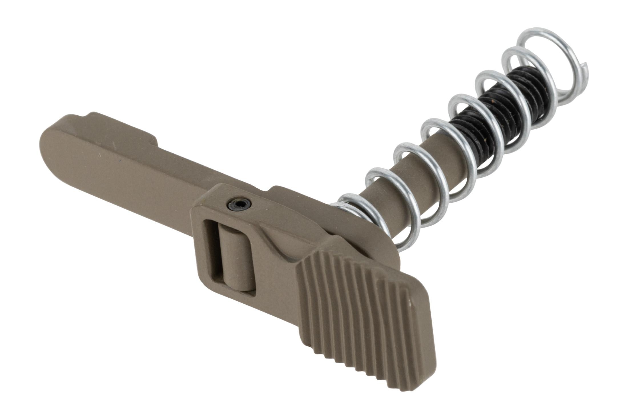 Forward Controls Design Ambidextrous AR-15 Magazine Release - Extended Serrated Lever - FDE